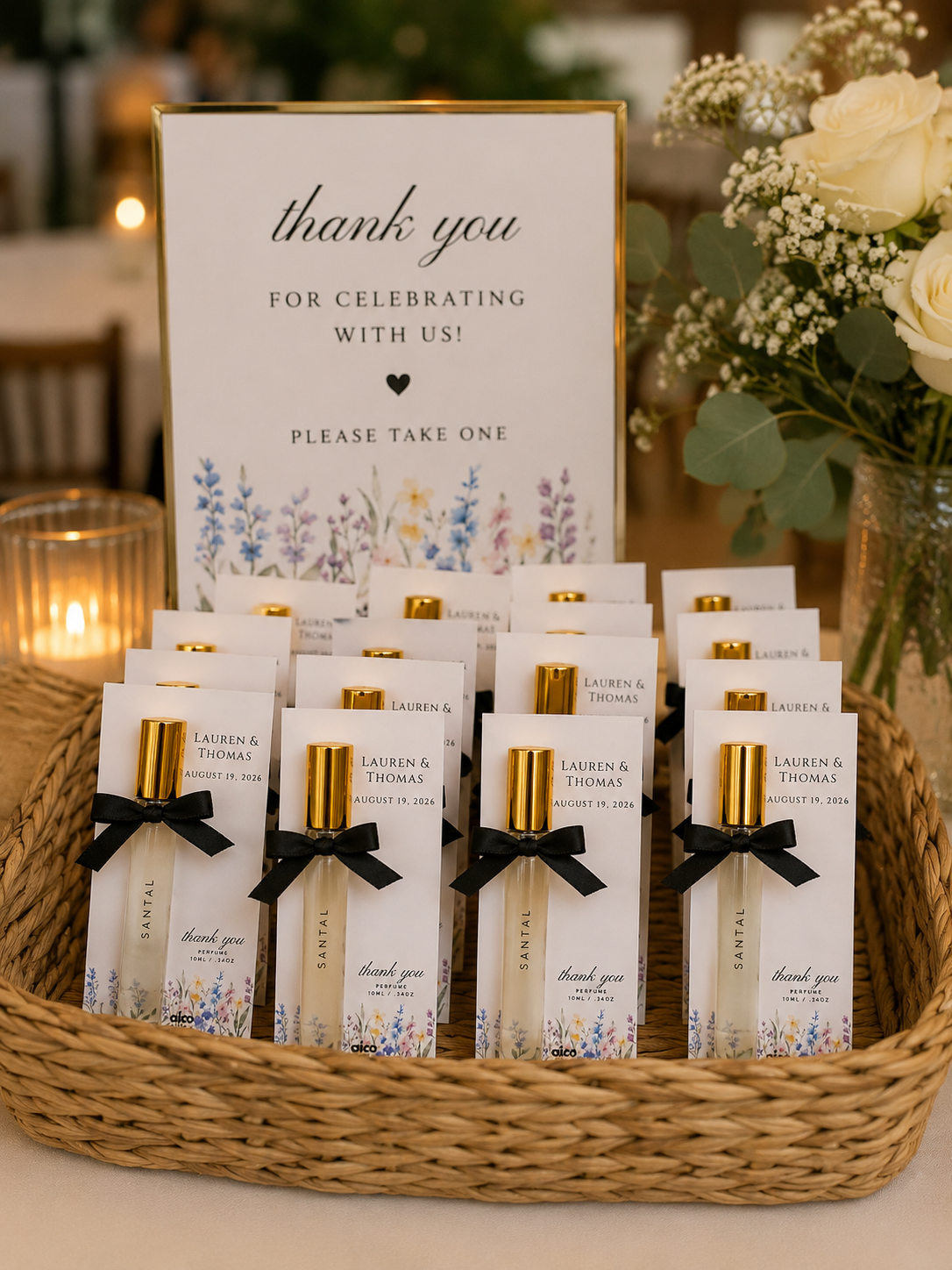 Personalized Perfume Party Favors 15ml - alcocandles