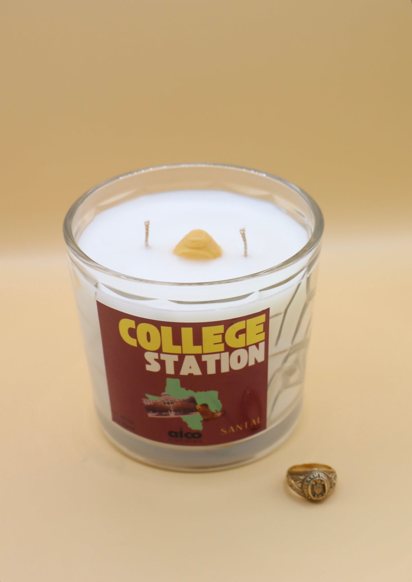 College Station Candle Aggie ring