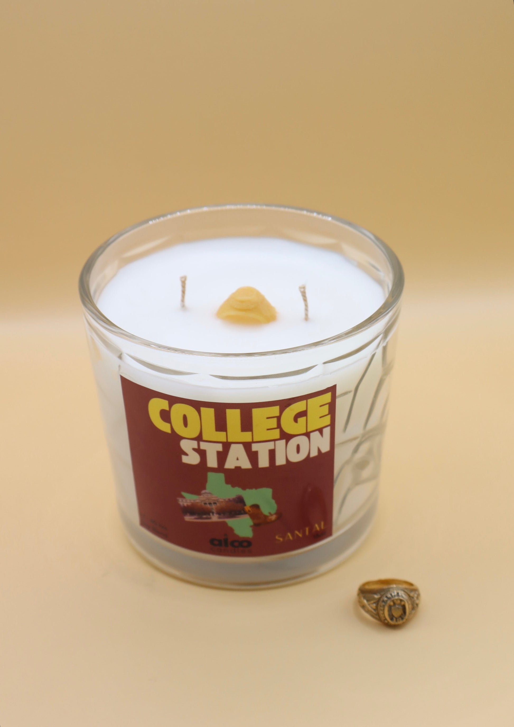 College Station Candle Aggie ring