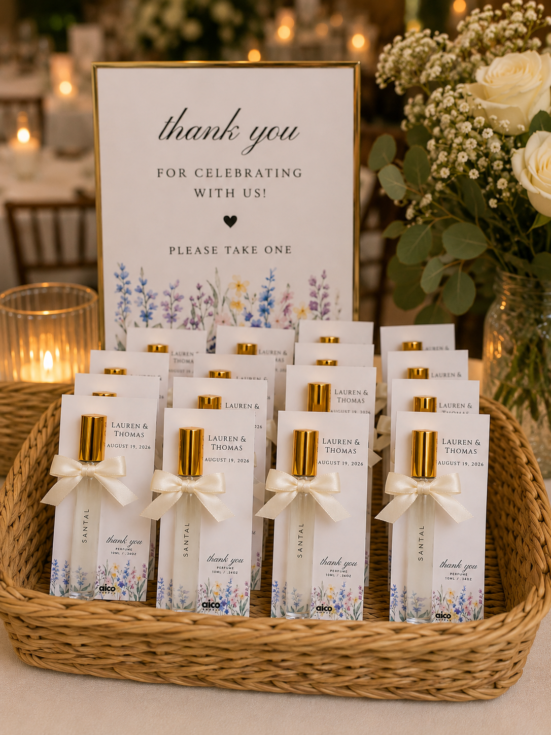 Personalized Perfume Party Favors 15ml - alcocandles