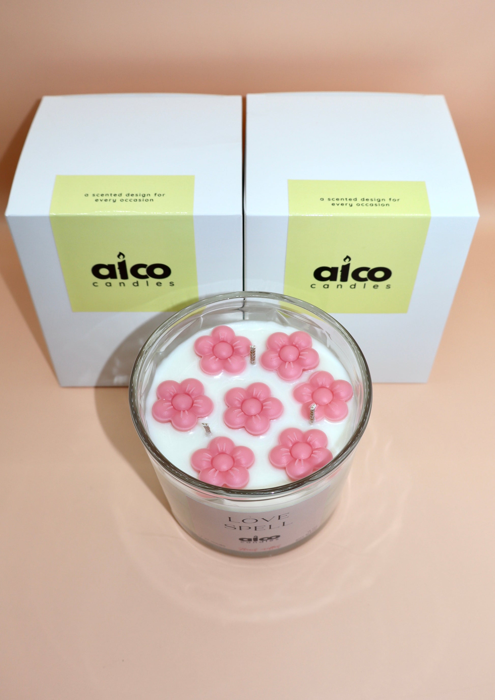 Flower Candle - Love Spell - alcocandles