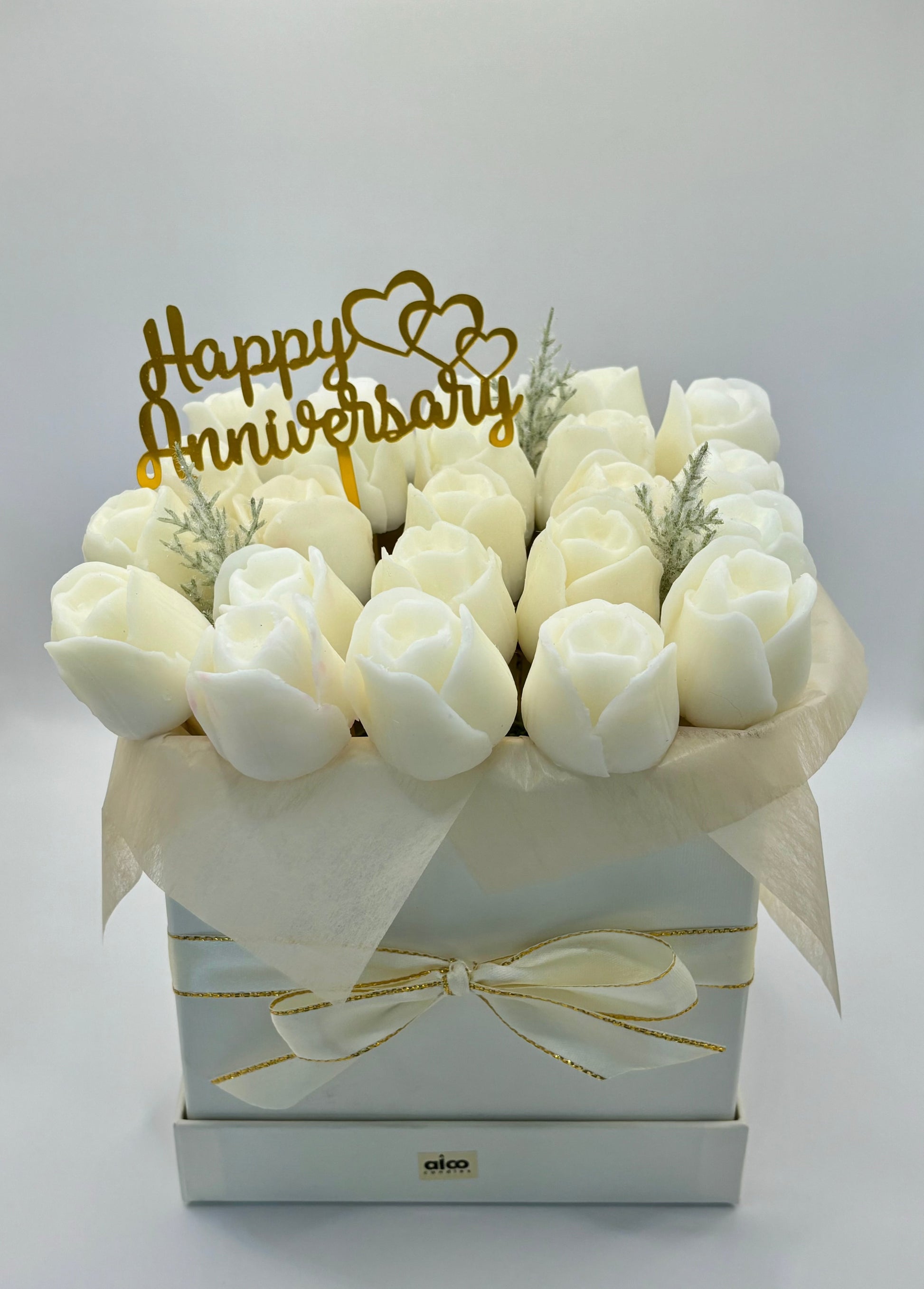 Flower Delivery White Roses Anniversary