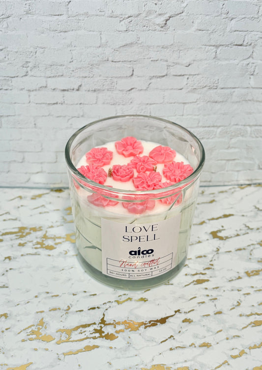 Flower Candle - Love Spell - alcocandles