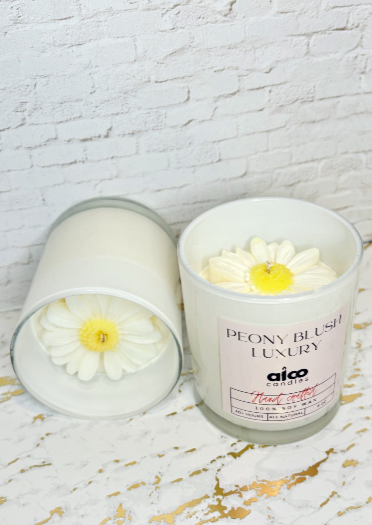 Flower Candle - Peony Blush - alcocandles