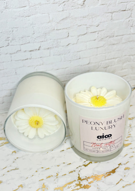 Flower Candle - Peony Blush - alcocandles